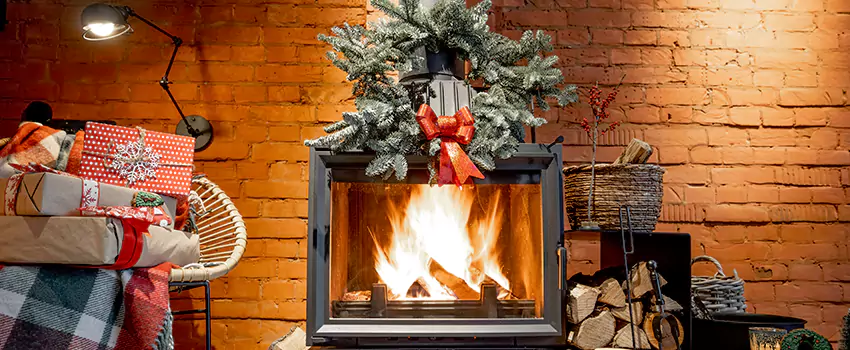 Travis Industries Linear Gas Fireplace Installation in Westbury, New York