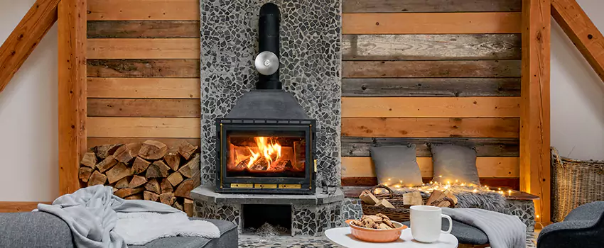 Thelin Hearth Products Direct Vent Gas Stove Fireplace Inspection in Westbury, New York